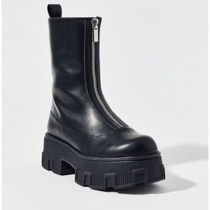 Charles & Keith Women's Size 10 Lug Boots Y2K Chunky Combat Platform Moto